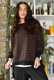 Sunday Morning Chill Sweatshirt Black & Chestnut